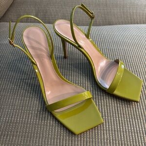 New Gianvito Rossi Ribbon Stiletto 85 Heel Pistachio Green Patent Leather 39 9